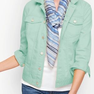 Talbots Mint Denim Jacket Large